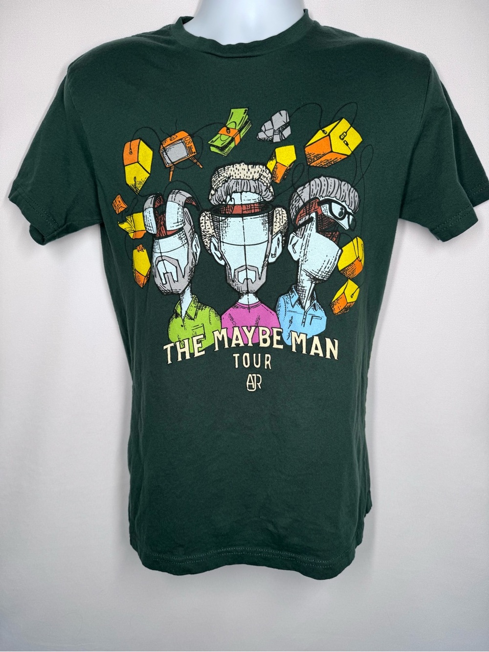 AJR The Maybe Man Tour T-Shirt 2024 Green Graphic Band Merch Size S